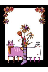 My Big Fat Bullet Journal for Cat Lovers Funny Cats in Socks with Flowers 8