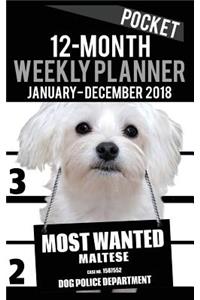2018 Pocket Weekly Planner - Most Wanted Maltese