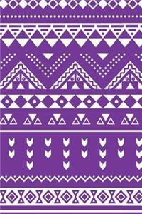 Aztec Design Notebook: Violet: Notebook 6 X 9: Notebook 250 Pages