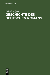 Geschichte Des Deutschen Romans