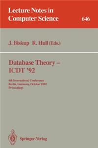 Database Theory - Icdt '92
