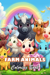 Farm Animals Coloring Book for Kids