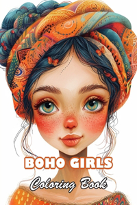 Boho Girls Coloring Book: 100+ High-quality Illustrations for All Ages