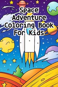 Space Adventure Coloring Book For Kids