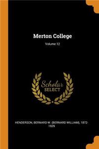 Merton College; Volume 12