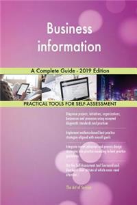Business information A Complete Guide - 2019 Edition