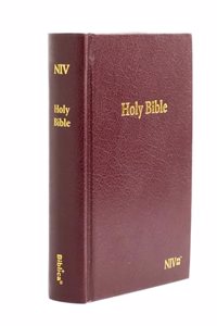NIV Mini Compact PVC Hardcover Brown Bible - 6 x 4.3 Inch, Pocket size, Readable, and Stylish Edition - Gold Foiling, Ribbon Marker, Word of Christ in Red - Easy-to-Carry