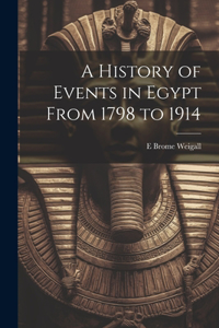 History of Events in Egypt From 1798 to 1914