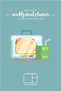 BENTO LUNCH BOX - Weekly meal planner for school and summer camp lunches Lunch journal designed for YUMBOX TAPAS BENTO BOX