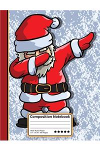 Dabbing Santa Claus Christmas Composition Notebook