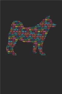 Shiba Inu Journal - Shiba Inu Notebook 'Word Cloud' - Gift for Shiba Inu Lovers