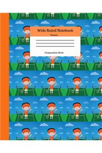 Wide Ruled Notebook Tennis Composition Book