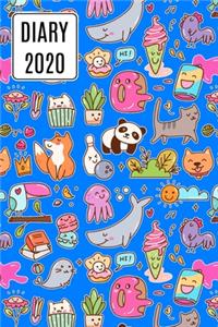 2020 Daily Diary Journal Colorful Cute Critters