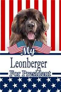 My Leonberger for President: 2020 Election Isometric Dot Paper Notebook 120 Pages 6x9