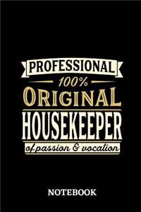 Professional Original Housekeeper Notebook of Passion and Vocation