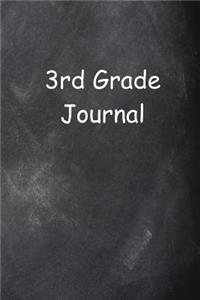 Third Grade Journal 3rd Grade Three Chalkboard Design Lined Journal Pages