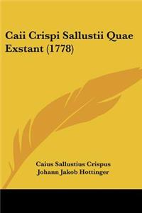 Caii Crispi Sallustii Quae Exstant (1778)