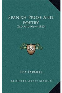 Spanish Prose And Poetry