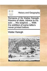 Remains of Sir Walter Raleigh