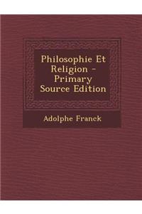 Philosophie Et Religion
