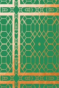 Copper Foil Sea Green Geometric Pattern Notebook