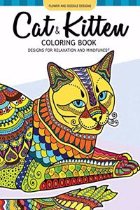 Cat and Kitten Coloring Book