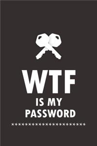 WTF Is My Password, Internet Password Logbook, alphabetical password book