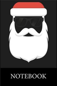 Santa Face Christmas Notebook