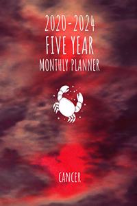 Cancer the crab 2020-2024 Five Year Monthly Planner