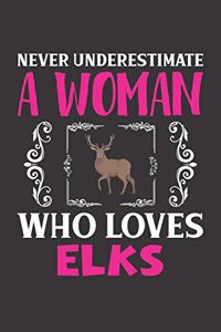 Never Underestimate A Woman Who Loves Elks