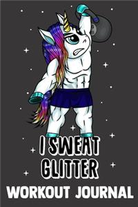 I Sweat Glitter Workout Journal