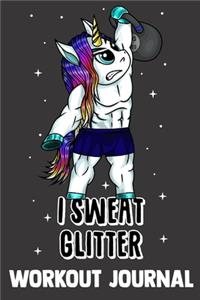 I Sweat Glitter Workout Journal