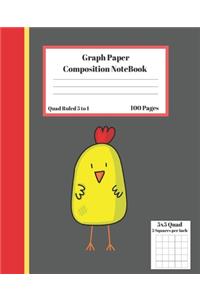 Graph Composition Notebook 5 Squares per inch 5x5 Quad Ruled 5 to 1 100 Sheets