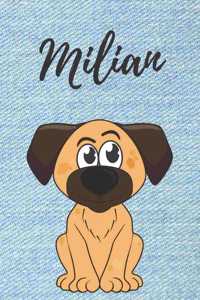 Milian Hund-Malbuch / Notizbuch Tagebuch
