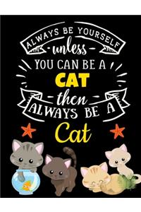 Cute Cat Black Pages Sketchbook