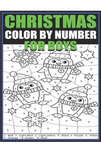 Christmas Color By Number For Boys