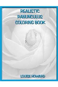 Realistic Ranunculus Coloring Book
