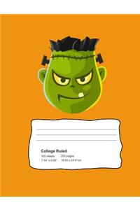Frankenstein Halloween Composition Notebook College Ruled