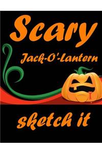 Scary Jack-O'-Lantern Sketch It