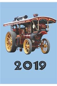 2019: Traction Engine Weekly Planner /Diary/Engagement Book. This 12 Month Diary Contains a Week Per Page Including Weekly To-Do Lists Plus 2019 Personal Goals, Pages for Your Own Notes, Inspirational Quotes, Contacts Lists and a Calendar