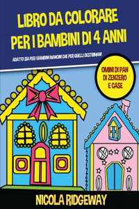 Libro da colorare per i bambini di 4 anni (Omini di pan di Zenzero e Case)