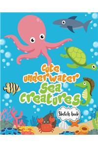 Sketchbook ( Cute Underwater Sea Creatures Cover )