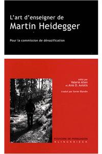 L'Art d'Enseigner de Martin Heidegger