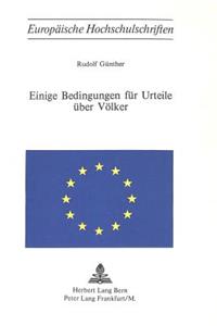 Einige Bedingungen fuer Urteile ueber Voelker