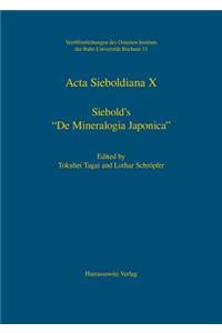 Siebold's 'de Mineralogica Japonica'