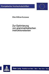 Zur Optimierung von grammatikalischen Instruktionstexten