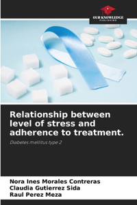 Relationship between level of stress and adherence to treatment.