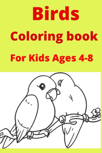 Birds Coloring book For Kids Ages 4-8