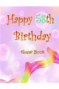 Happy 58th Birthday Guest Book