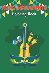 Music Instruments Coloring Book